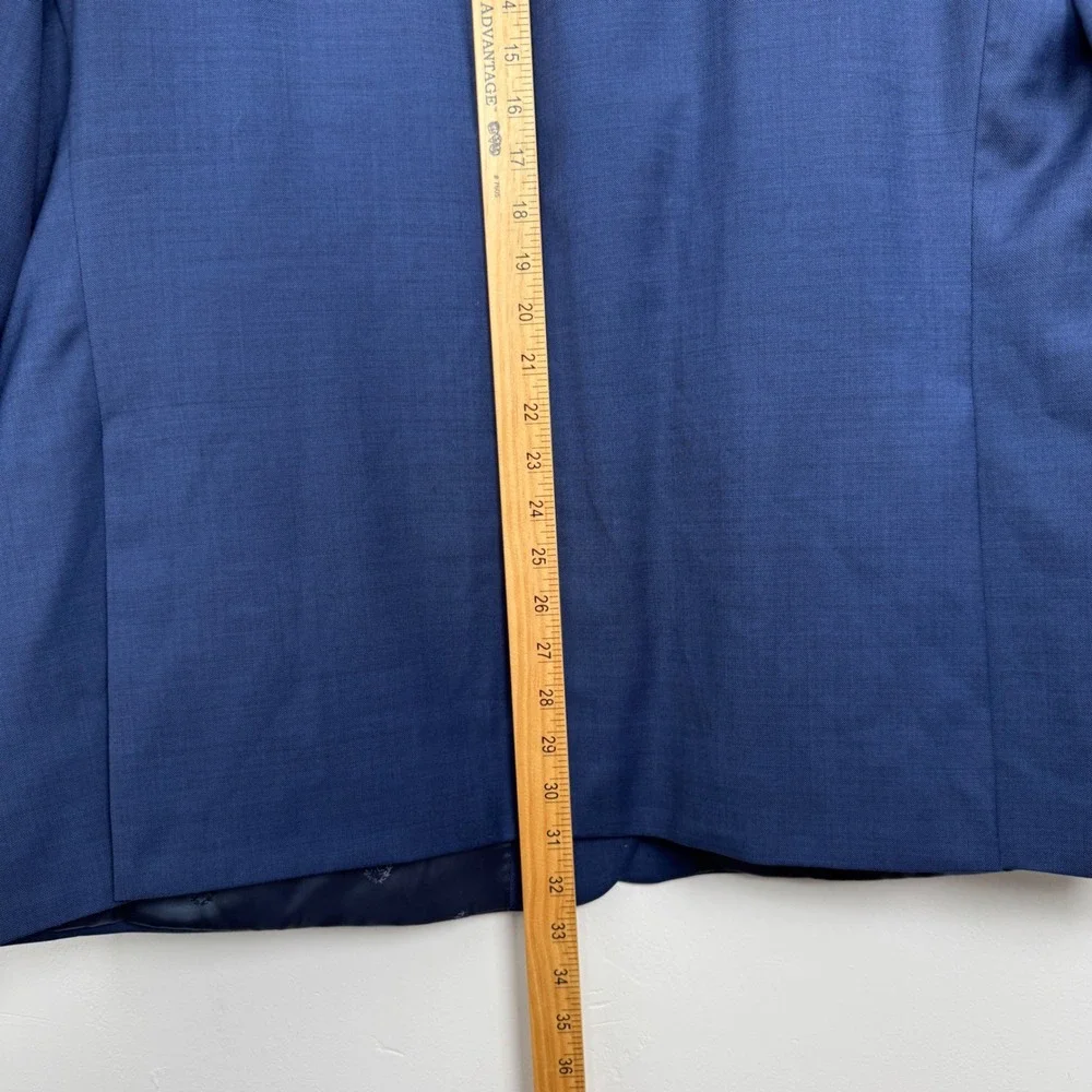 Lauren Ralph Lauren Mens 52R Blue 100% Wool Natural Stretch Blazer Sport Coat